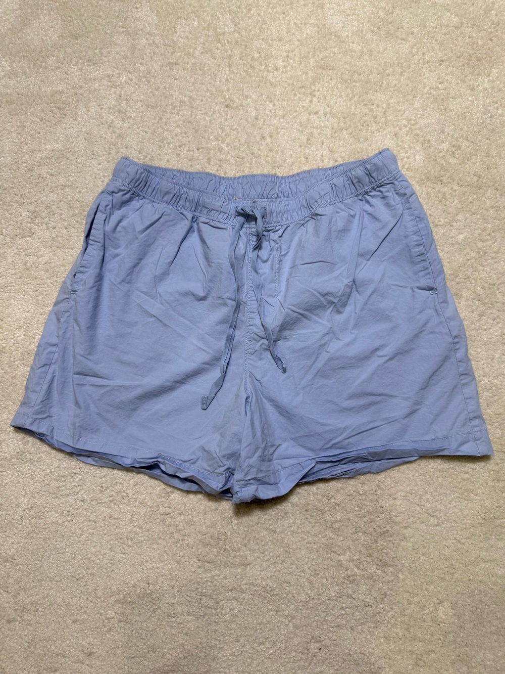 G1 Basic Goods Weekend 100% Cotton Poplin Drawstring Short Pool Blue Size Large